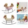 New Resin Rabbit Statue Easter Outdoor Animal Figurine Rocking in Egg Cradle Ornament Garden Decorations