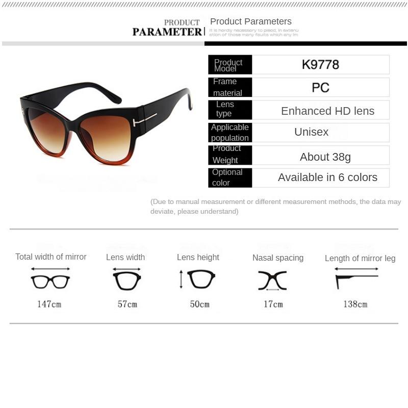 Женские солнцезащитные очки Защита от солнца Защита от ультрафиолета Модные индивидуальные винтажные солнцезащитные очки с большой оправой «кошачий глаз» Для поездок на работу Вождение Путешествия Пляжные очки