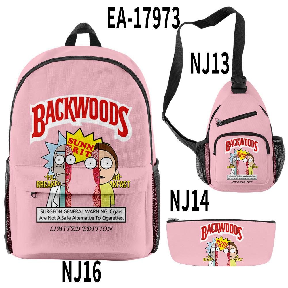 Школьный Сезон Студенческий Рюкзак Backwoods Сигарный Набор Рюкзаков Сумка-Мессенджер Пенал Набор из Трех Предметов