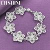 CHSHINE Fine 925 Sterling Silver Big Flower Charm Bracelet for Women Wedding Party Fashion Jewelry