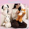 Cute Soft Plush Bunny Backpack Toy Gift For Kids White Rabbit Fox Dog Doll