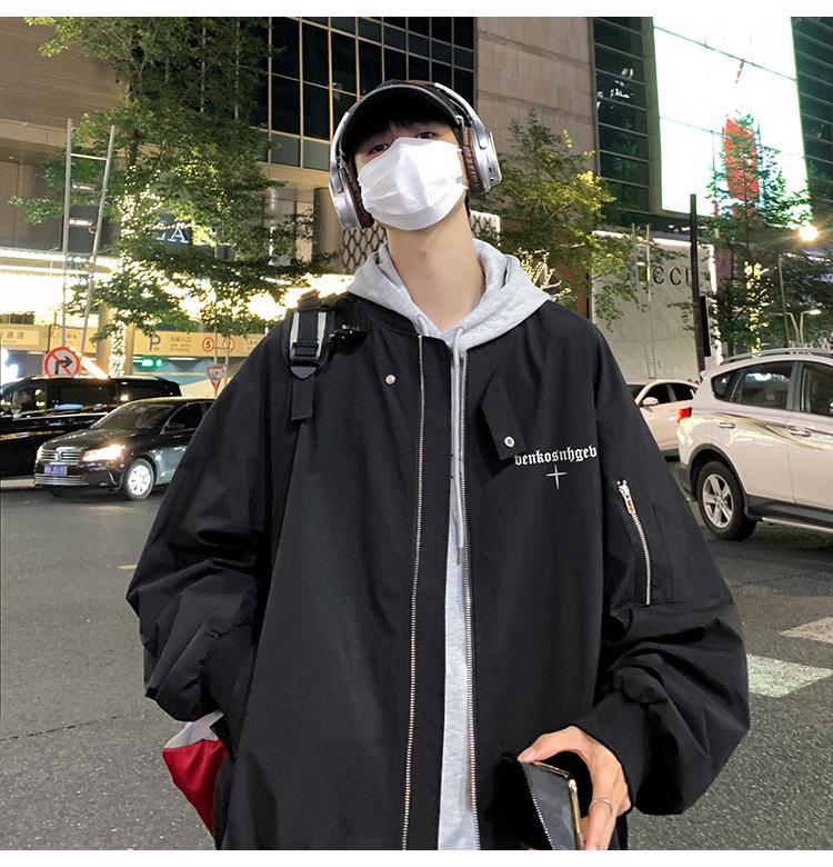 Мужская винтажная бейсбольная куртка-бомбер в стиле ретро Западного побережья – Оверсайз, стиль для весны/осени