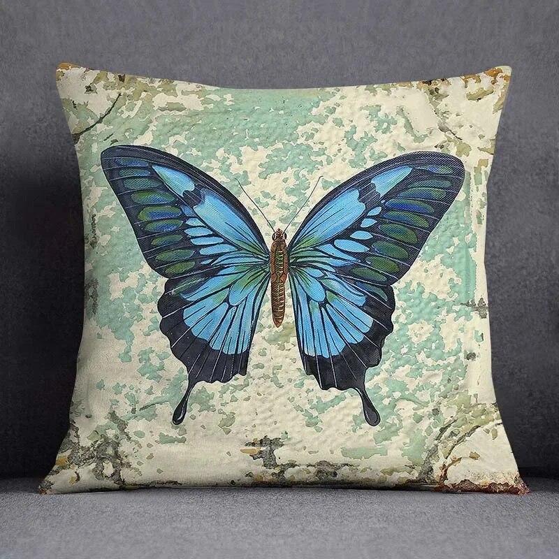 Ретро бабочка квадратная наволочка украшение для дома и офиса наволочка