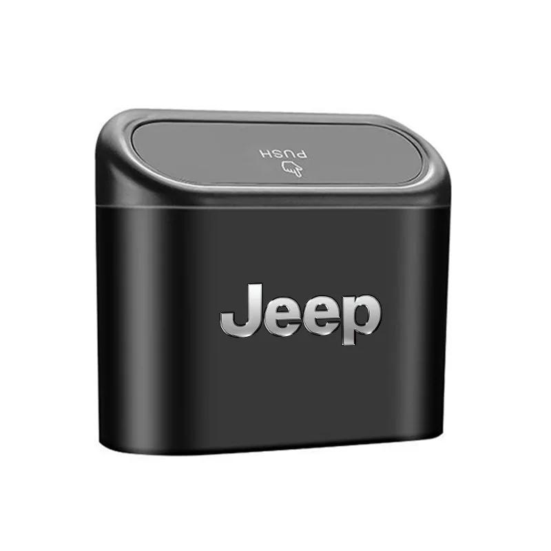 For Jeep Car Door Trash Can Garbage Bin Storage Box Auto Accessories For Jeep Grand Cherokee Wrangler JK Gladiator Compass Re