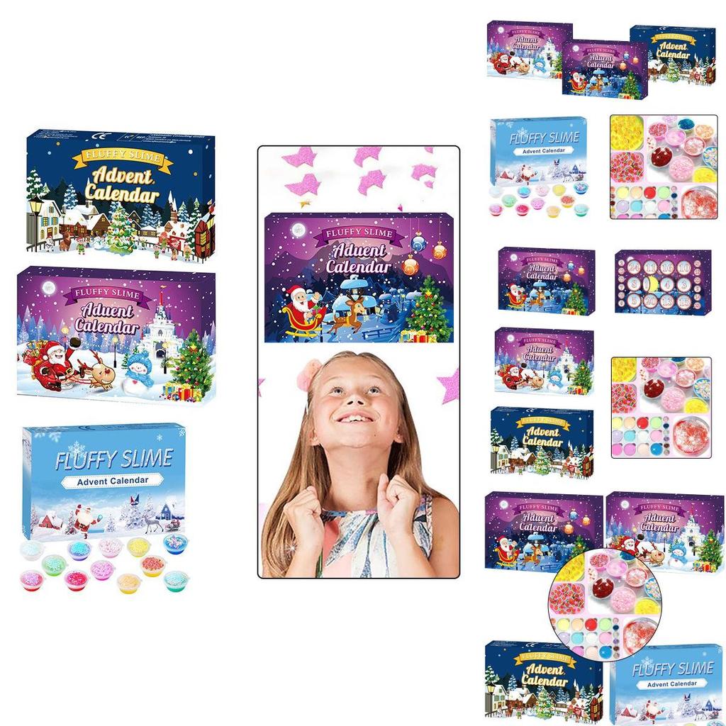 Fluffy Slime Advent Calendar For 24 Days Of Christmas Joy And Surprises**