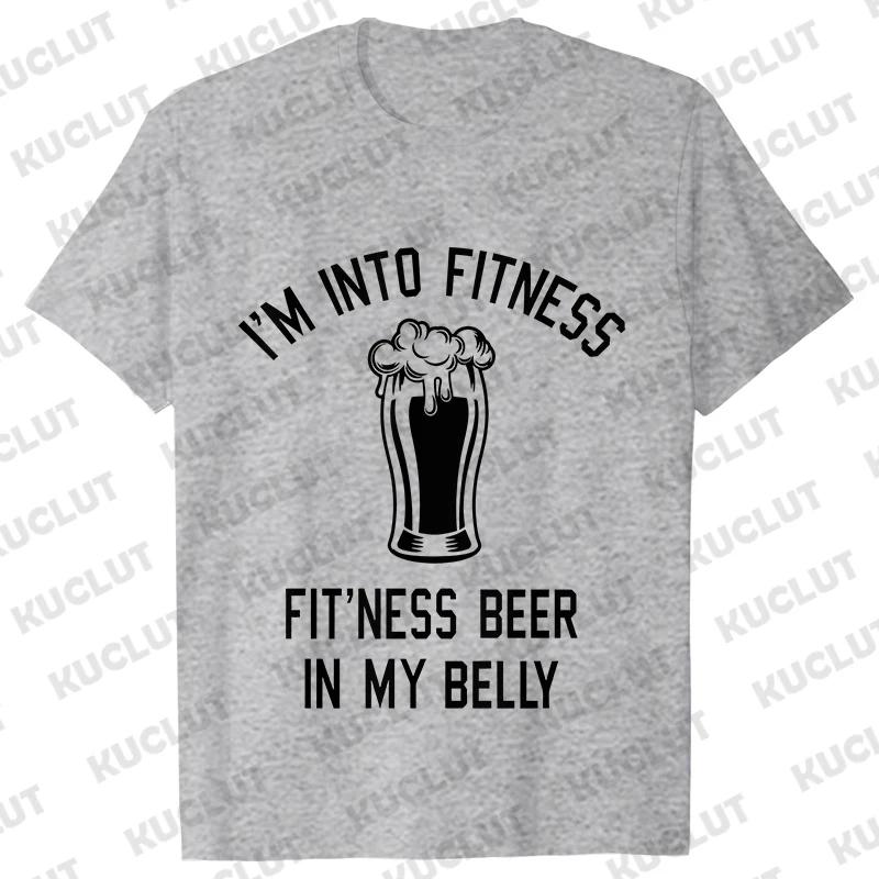 Men's Street Wear T-shirts Need Beer Graphic Tee Shirt Homme Funny Low Battery Need Beer Novelty T-Shirt Drinking Party Tshirts