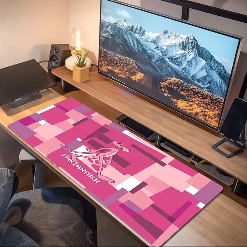 Pink Panther Mugshot Large Size Mouse Pad Large Gaming Table Cushion Nonslip Laptop Tablet Big Mousepad Xxl Mat Mini Pc Playmat With Lock Edge