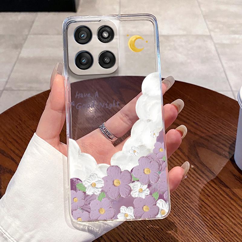 Jelly Casing For Motorola Moto G Stylus 5G 2025/Moto Edge 60 Stylus Funda Clear Silicone Soft TPU Cover Cute Cat Protective Case