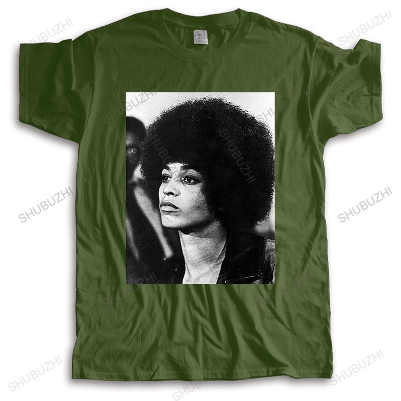 Hot Sale Unisex Brand T Shirt Fashion Cotton Tshirt Angela Davis Black Leopard Funny High Quality Top Tees For Boys Gifts
