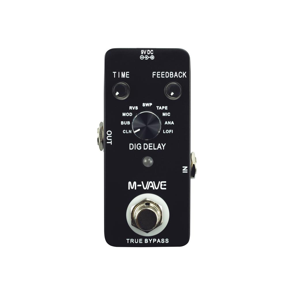 M-VAVE DIG DELAY Digital Delay Guitar Effect Pedal with 9 Delay Effects True Bypass Full Metal Shell