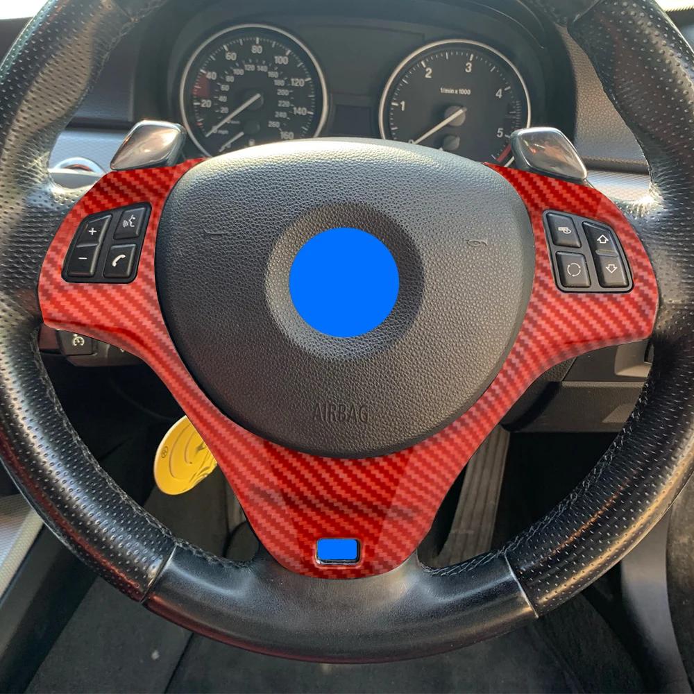For BMW E90 E92 E93 E87 1 3 Series 2005 - 2012 Steering Wheel Panel Sticker Cover Decoration Trim Interior Accessories