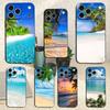 Морские Пальмы Пляж Для iPhone 13,16,11,14,17,12,15,Plus,Pro Max,XS,X,XR,SE,Mini,8,7,Чехол Для Телефона Мягкий Силикон Черный