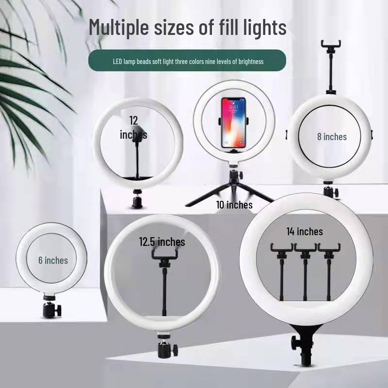 LED Selfie Ring Light with Adjustable Tripod for Live Streaming and Photography
