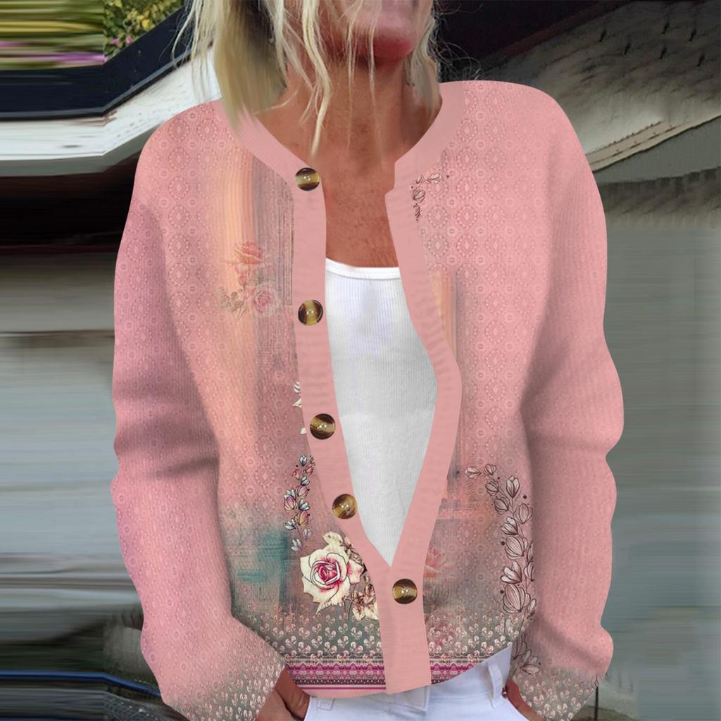 Женская мода с длинным рукавом, рождественский принт «Снеговик-снежинка», куртка, кардиган