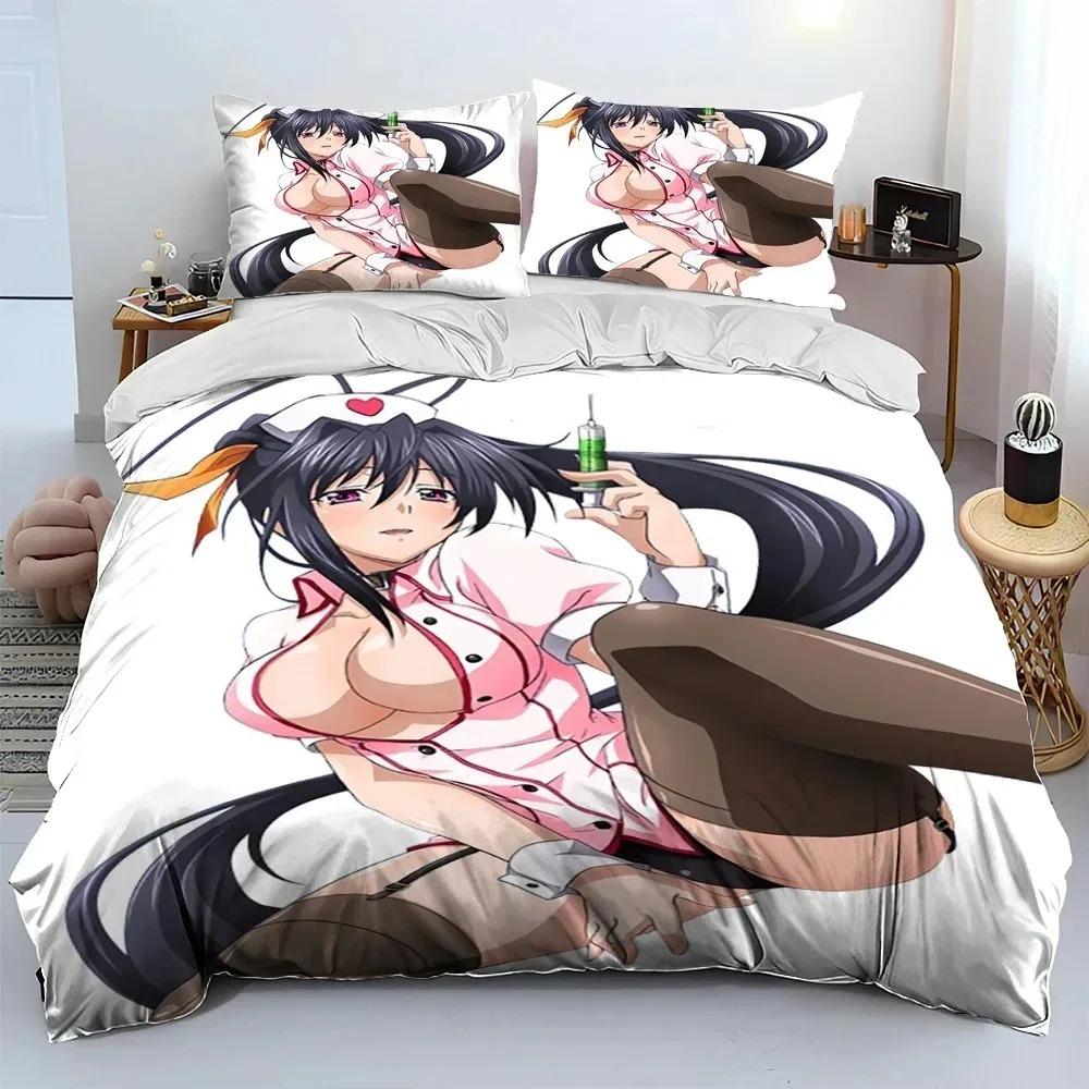 Anime Sexy Girl High School DxD Bedding Set Bedroom Soft Modern Bedspreads Comefortable Duvet Cover Quilt Cover And Pillowcase