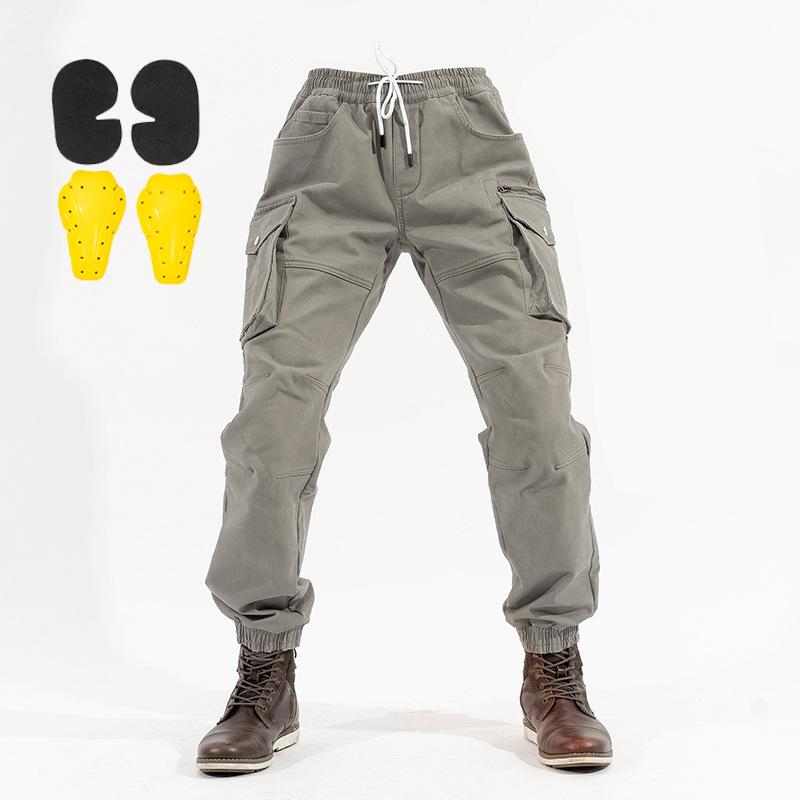 Мотоциклетные штаны унисекс: Комбинезон облегающего кроя с несколькими карманами для защиты от падений на все сезоны