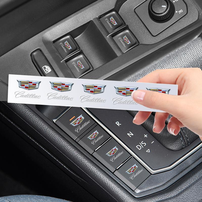 1/2/5/10PCS Car Interior Sticker Central control Decals Emblem Badge Car Styling for Cadillac Logo SRX XT4 XT5 XT6 ATS XTS CTS