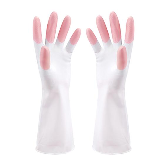 1 Pair Gloves Reusable Protective PVC Kitchen Cooking Cleaning Safety Gloves for Cleaning