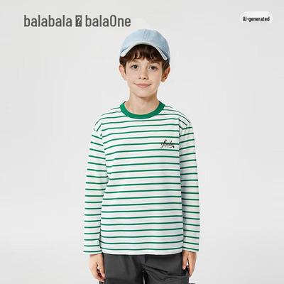 Детская полосатая быстросохнущая футболка с длинным рукавом Balabala
