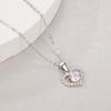 Ожерелье из стерлингового серебра S925 с подвеской в виде сердца из циркония для женщин, легкая и роскошная подвеска в форме сердца из белого циркония
