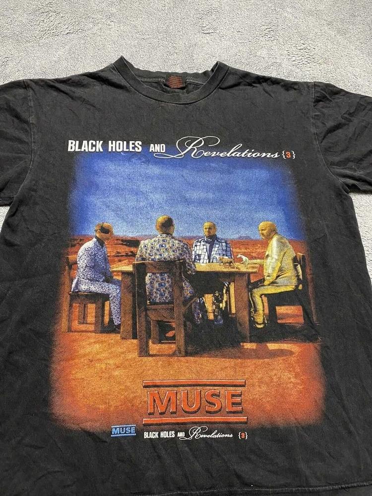 Винтажная футболка Muse Black Holes and Revelations 2007 года Для мужчин Женщин Унисекс Футболка