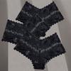 FINETOO 3Pcs Women Sexy Low Waist Lace Boyshort Floral Panties S-XL Girls Hollow Out Underwear Ladies Comfortable Underpants Female Lingerie