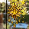 Sun Design Sun Catcher Acrylic Hanging Decoration Stained Glass Inspired Suncatcher Window Decor for Garden or Living Room
