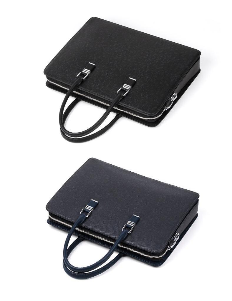 Мужской портфель из натуральной кожи с защитой от кражи и кодовым замком – Многофункциональная сумка для ноутбука из коровьей кожи