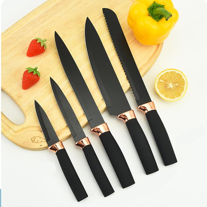 5Pcs Knife Sets Kitchen Knives Set Chef Knives Kitchen Slicing Knife Fruit Cutter Bread Knife