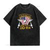 Never Underestimate An Old Man Who Has a DD 214 Alumni T Shirt vintage Washed Top For Everyday Wear Versatile streetwear