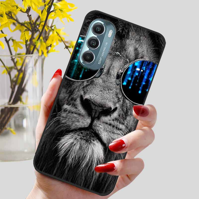 Fashion Lovely Cute Black TPU Silicone Phone Cover for Motorola Moto G Stylus 4G 5G 2022 Protect Soft Bumper Shells Coque Capa