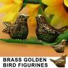1/2Pcs Feng Shui Brass Sparrow Miniature Vintage Tea Pet Statues  Home Decoration Ornament