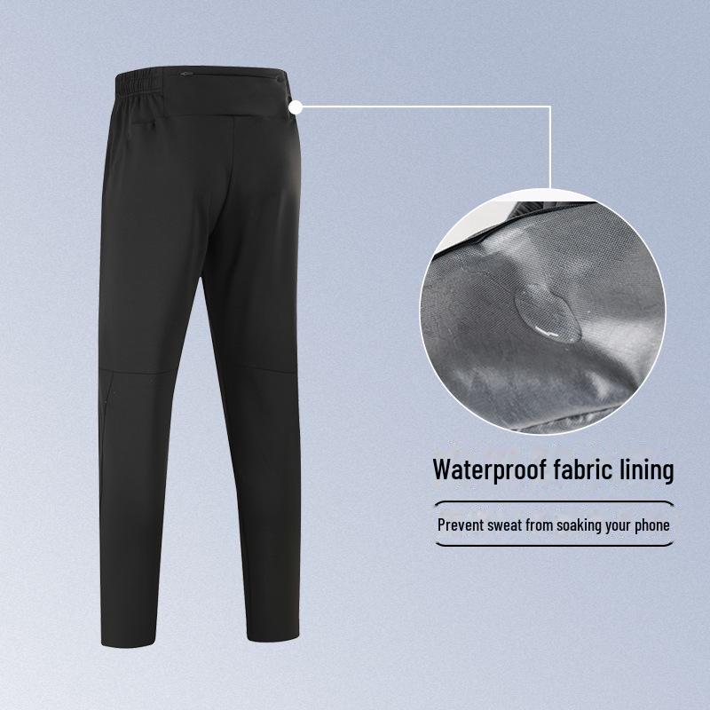 Быстросохнущие эластичные облегающие трикотажные спортивные брюки для бега - дышащие, теплые, из начесаного молочного шелка для весны и осени