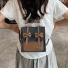 Новый модный рюкзак с бантом, многофункциональный однотонный маленький рюкзак, лоскутная наплечная сумка