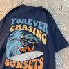 Forever Chasing Sunsets Fun Pattern Clothing Men Casual Cotton T Shirt Casual Crewneck Streetwear Harajuku Summer T Shirts Women