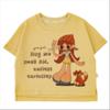 Youyou Girls' Cartoon Print Short Sleeve T-Shirt