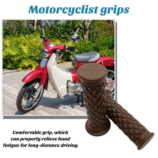 1 пара мотоциклетных ручек, нескользящие резиновые ручки на конце, ручки подруливающего устройства, 22 мм, удобные ручки для руля мотоцикла, ручки подруливающего устройства