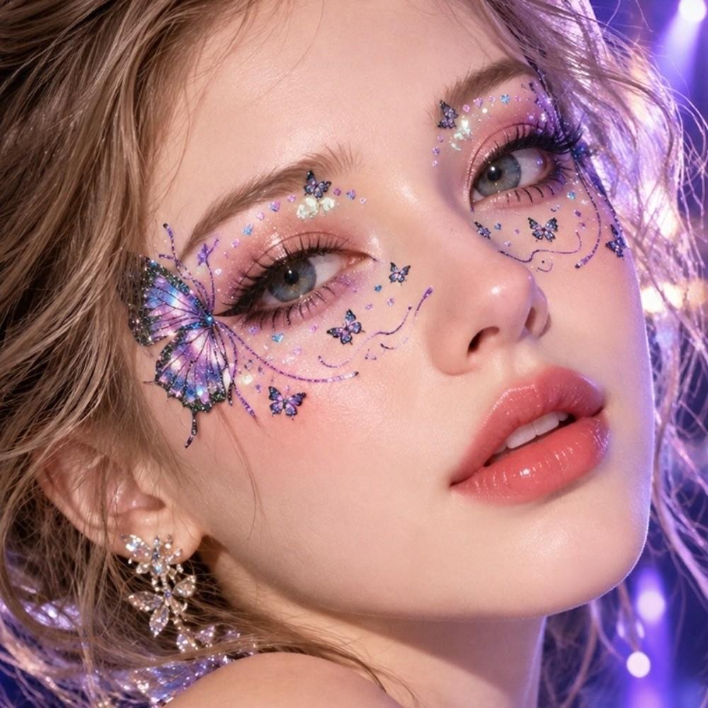 Waterproof Face Tattoo Sticker Realistic Eye Makeup Tattoo Dance Performances