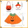 Halloween Adult Pumpkin Cape Set Family Party Costume Trick Or Treat Accessory
