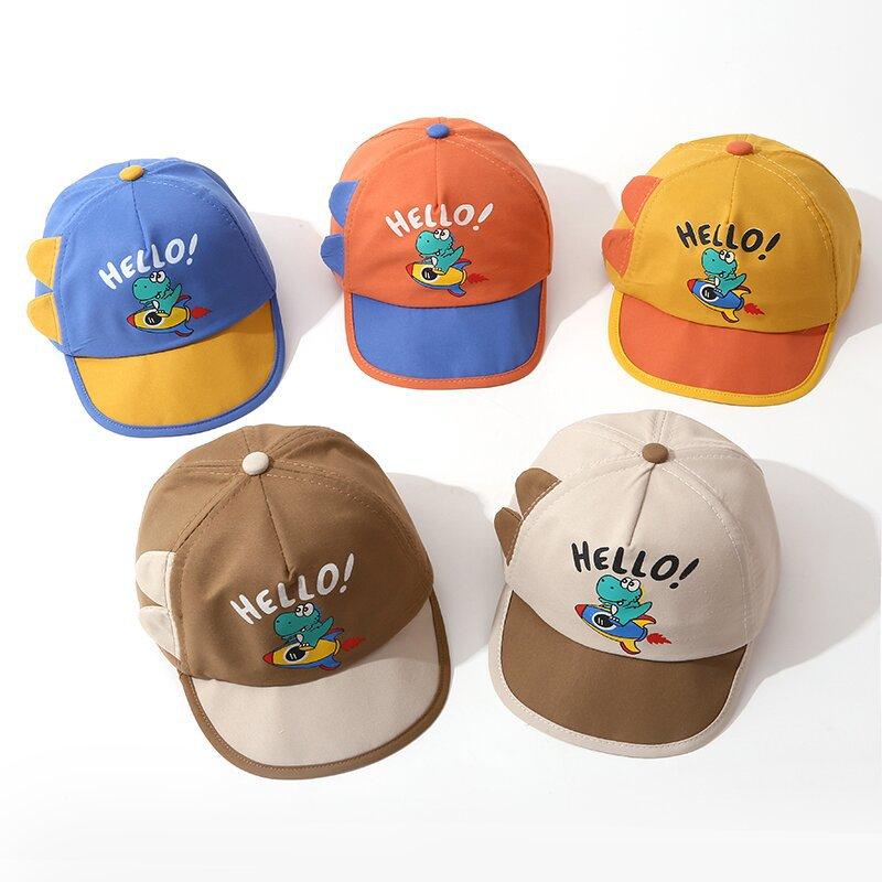 Cartoon Super Cute Dinosaur Baseball Cap For Children Sunscreen Baseball Cap For Boys And Girls Lightweight Sun Hat For Kids.