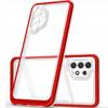 Прозрачный чехол с рамкой для Samsung Galaxy A72 красный
