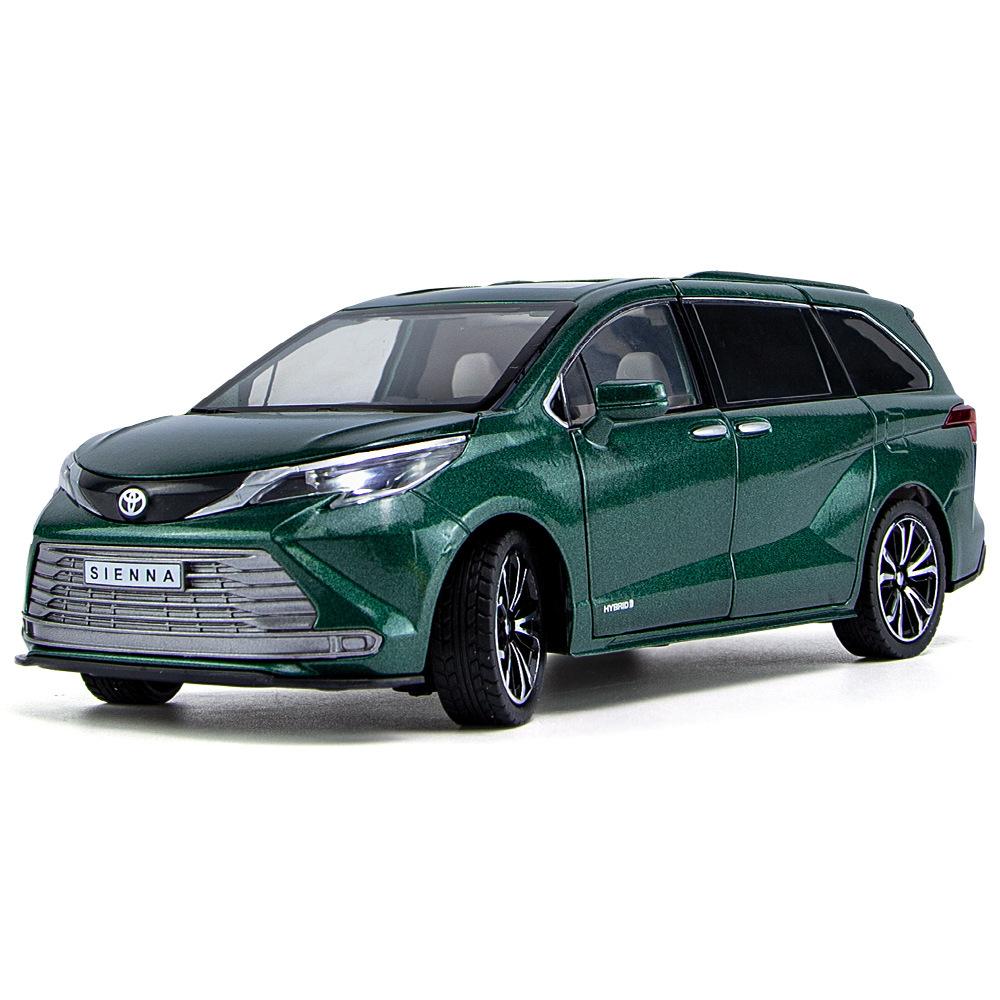 1/24 масштаб Sienna MPV, литая под давлением модель автомобиля, игрушечный автомобиль с откатным механизмом, звуком и светом для детей, коллекция подарков для мальчиков и девочек