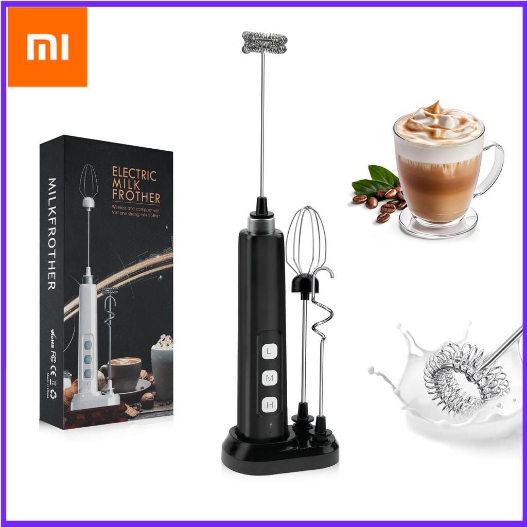 Xiaomi Электрический вспениватель молока 3 в 1, 3 скорости, регулируемая мощность, ручной переносной электрический миксер, подставка для зарядки Type-C