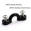 10PCS/20PCS C-Shaped Sailing Deck Rope With Screws Marine Hardware Fixed Handle Buckle Replacement Parts For Kayak Boat Accessories