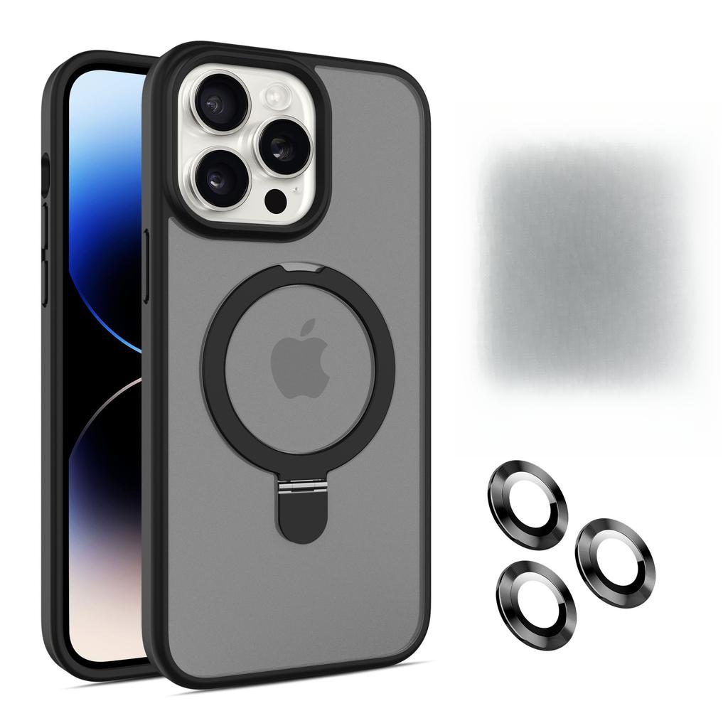 Подходит для iPhone 16 Подставка-опора Чехол для мобильного телефона Магнитный 11 Apple 15PRO Пленка для объектива 13 Матовая защитная крышка