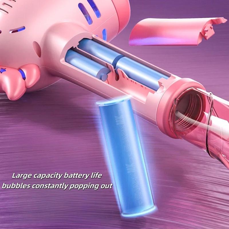 Automatic Bubble Maker Blower Toys with Light For Summer Outdoor Party Gift Bubble Machine Wand for Toddler Unicorn Magic Stick