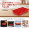 3pcs With Vented Lid Hot Dog Mold Food Grade Silicone Ham Making Tray  Home Kitchen Baking