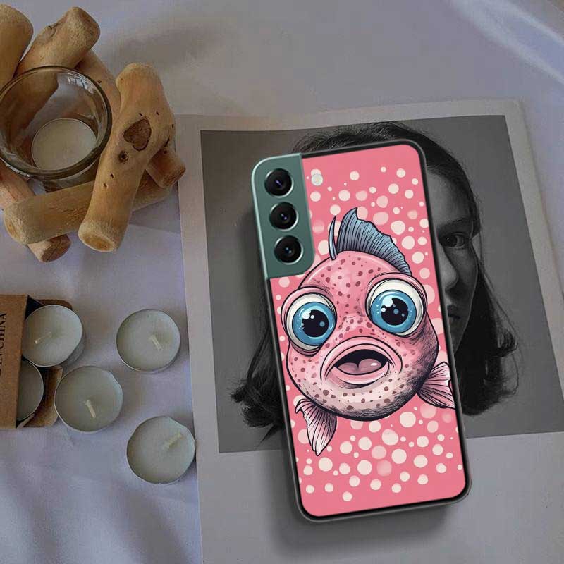 Идеи рисунков в стиле поп-арт Рыба Чехол для телефона для Samsung Galaxy S22 S25 Ultra S21 S10 Plus S26 Edge S20 S23 S24 FE Чехол Силиконовый S