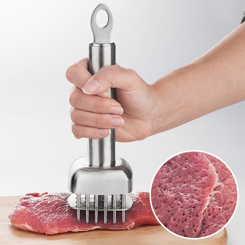 24 Pins Stainless Steel Machine Needle Portable Meat Hammer Professional Meat Grinder Kitchen Cooking Accessories