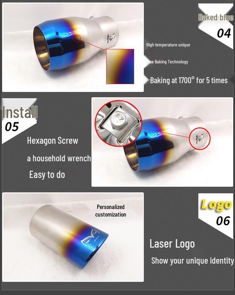 Совместимая выхлопная труба для Toyota Prado, CRV, Haval H6, Reiz, ASX, Journey, Vitara и Pajero Sport